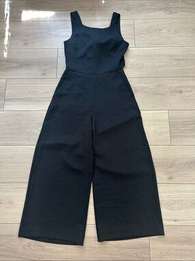 Aritizia Black Sleeveless Wide-Leg Jumpsuit